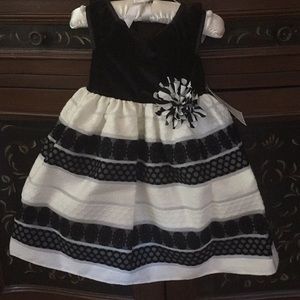 Marmellata Toddler Black & White Formal Dress NWT